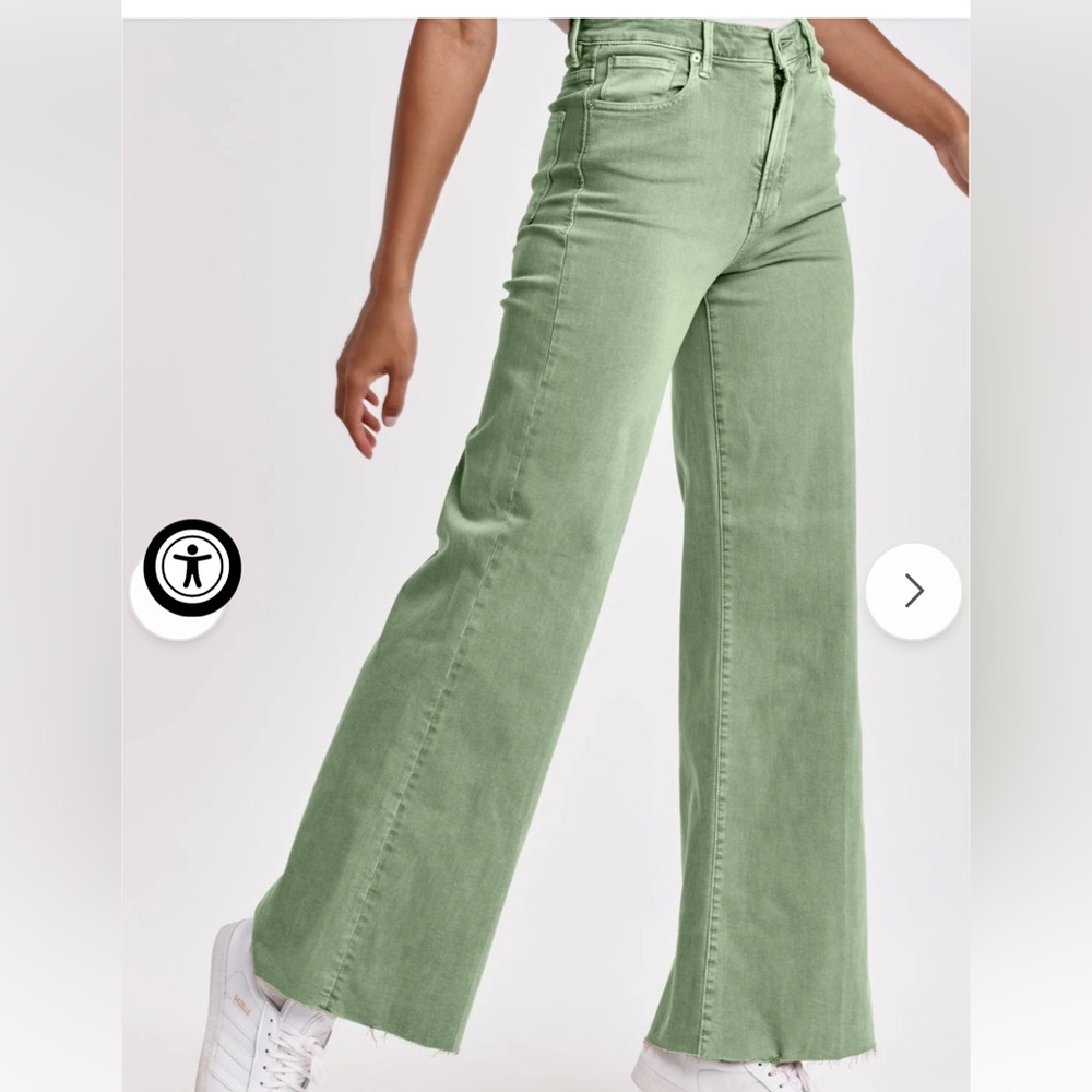 Dear John mid Fiona Green wide leg jeans nephrite #denim #flared